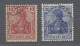 Delcampe - O Deutsches Reich - Germania: 1915ff., Germania Kriegsdruck, Vier Werte Jeweils Mi - Used Stamps