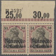 ** Deutsche Post In Marokko: 1905, Germania Deutsches Reich Ohne WZ., 60 C. Und 1 P - Deutsche Post In Marokko