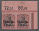 ** Deutsche Post In Marokko: 1905, Germania Deutsches Reich Ohne WZ., 60 C. Und 1 P - Marokko (kantoren)