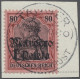 O Deutsche Post In Marokko: 1906ff., DEUTSCHES REICH Mit Wz. 1, Die Werte 50 C. Au - Marokko (kantoren)