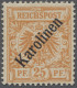 * Deutsche Kolonien - Karolinen: 1899, Krone / Adler, 25 Pf. Gelblichorange Mit Di - Carolinen