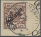 Briefstück Deutsche Kolonien - Marianen: 1900, Krone / Adler, 50 Pfg. Mit Diagonalem Aufdru - Marianen