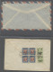 Cover China: 1946-48, 5 Airmail Letters To Abroad Franked With Many Stamps ÷ 1946-48, - Lettres & Documents