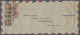 Delcampe - Cover China: 1946-48, 5 Airmail Letters To Abroad Franked With Many Stamps ÷ 1946-48, - Lettres & Documents