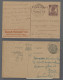 GA India - Postal Stationery: 1882-1948, Partie Von 8 Gelaufenen Ganzsachen Mit U.a - Zonder Classificatie