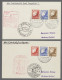 Air Mail Zeppelin Mail - Germany: 1939, Partie Von 8 Gelaufenen Karten, Welche Jeweils Vo - Correo Aéreo & Zeppelin