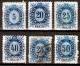 ⁕ Hungary 1873 ⁕ Telegraph Stamps ⁕ 6v MH ( 1v Used ) - Telegrafi