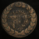 France, , 5 Centimes, An 9 (1800), G - Genève, KM# 640, G.126b, F. 115/110 - 5 Centimes