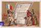 Chromo Dorée 1880s Hutinet Au Bon Marché Paris Passeport France Napoléon Directoire Drapeau Patriotisme Gendarme A43-77 - Au Bon Marché