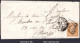 FRANCE N°13B SUR LETTRE AVEC BUREAU E ROMAIN DE PARIS + CAD 7E DISTRIBUTION DU 17/02/1862 - 1853-1860 Napoleone III