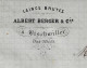 F.5564  1862   TIMBRE EMPIRE Non Dentelé Oblit. Bischwiller Bas Rhin  Albert Berger Laines Brutes  => Mulhouse Koechlin - 1800 – 1899