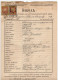 1907. AUSTRIA,BOSNIA,SARAJEVO,SERBIAN ORTHODOX CHURCH DEATH CERTIFICATE,60 + 40 HELLER REVENUE STAMPS - Fiscaux