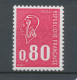 Marianne De Béquet N°1816d 80c Rge Gomme Tropicale Sans Bande Phosphore Y1816d - Nuovi