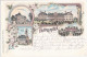 Gruss Aus NORDKIRCHEN  Kreis Coesfeld Color Lithographie Oranienburg Schloss Kirche Gärtnerei 21.8.1903 Gelaufen - Coesfeld