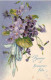 FÊTES ET VOEUX - Un Bouquet De Fleurs Violettes - Colorisé - Carte Postale Ancienne - Other & Unclassified