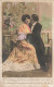 COUPLE - Un Homme Et Sa Femme Sur Un Banc - Colorisé - Carte Postale Ancienne - Coppie