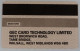 UK - Great Britain - Inteligent Contactless - IC Card - Demo For GEC Card Technology - [10] Sammlungen