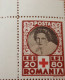 Stamps Errors Romania 1945 Redd Criss Printed With Point Next To The Cross Unused - Errors, Freaks & Oddities (EFO)