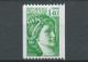 Type Sabine N°2157a 1f.40 Vert N° Rouge Au Verso Y2157a - Nuevos