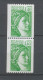 Type Sabine Paire Verticale N°2157 + N°2157a N° Rouge Au Verso Y2157aA - Unused Stamps