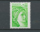 Type Sabine N°1977b 2f Vert-jaune Ss Bande Phosphorescente Gomme Brillante Y1977b - Ungebraucht