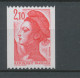 Type Liberté N°2322a  2f.10 Rouge N° Rouge Au Verso Y2322a - Unused Stamps