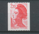 Type Liberté N°2379a  2f.20 Rouge N° Rouge Au Verso Y2379a - Unused Stamps