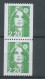 Type Marianne Du Bicentenaire Paire Verticale N°2718 + 2718a N° Rge Au Dos Y2718aA - Unused Stamps