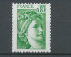 Type Sabine N°1970c 80c Vert Gomme Tropicale Sans Bande Phosphorescente Y1970c - Ungebraucht