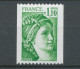 Type Sabine N°2062a 1f.10 Vert N° Rouge Au Verso Y2062a - Nuovi