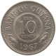 GUYANA 10 CENTS 1967 TOP #c011 0133 - Guyana