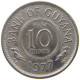 GUYANA 10 CENTS 1977 #a018 0471 - Guyana