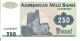 Azerbaijan  P-13  250  Manat  1992  UNC - Azerbaigian