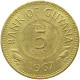 GUYANNA 5 CENTS 1967 #s041 0157 - Guyana