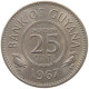 GUYANA 25 CENTS 1967 #c011 0079 - Guyana