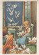 Fritz Baumgarten - Girl Feeding The Pigeons Old Postcard Cinderella ? - Baumgarten, F.