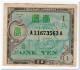 JAPAN,1 YEN,1945,P.67a,aVF,GRAFFITI ON BACK - Giappone