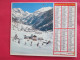 CALENDRIER ALMANACH LE HAMEAU DE VAL FROID HAUTES ALPES CHALET NEIGE 1982 OBERTHUR - Tamaño Grande : 1981-90