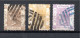 Hong Kong 1863 Old Victoria Stamps (Michel 8, 11 And 14) Watermark CC Used - Usados