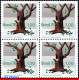 Ref. BR-1474-Q BRAZIL 1976 - PROTECTION OF ENVIRONMENT, DYING TREE, MI# 1559, BLOCK MNH, NATURE 4V Sc# 1474 - Blocs-feuillets