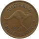 AUSTRALIA HALFPENNY 1951 #a066 0295 - ½ Penny