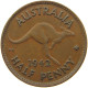 AUSTRALIA HALFPENNY 1942 #a010 0423 - ½ Penny