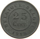 BELGIUM 25 CENTIMES 1915 #a006 0057 - 25 Centimes