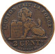 BELGIUM 2 CENTIMES 1905 #a012 0329 - 2 Cents