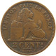 BELGIUM 2 CENTIMES 1905 #a012 0313 - 2 Cents