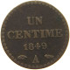 FRANCE 1 CENTIME 1849 A #c065 0051 - 1 Centime