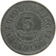 BELGIUM 5 CENTIMES 1916 #c052 0619 - 5 Cent