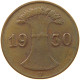 GERMANY WEIMAR 1 PFENNIG 1930 D #c082 0315 - 1 Renten- & 1 Reichspfennig