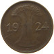 GERMANY WEIMAR 1 PFENNIG 1924 D #s078 1099 - 1 Rentenpfennig & 1 Reichspfennig