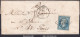 FRANCE N° 22 SUR LETTRE AVEC GC 3785 ST OMER PAS DE CALAIS + CAD DU 15/12/1866 - 1862 Napoleon III